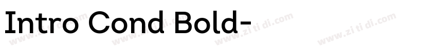 Intro Cond Bold字体转换